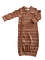 Saddle Stripe / Organic Ribbed Gown