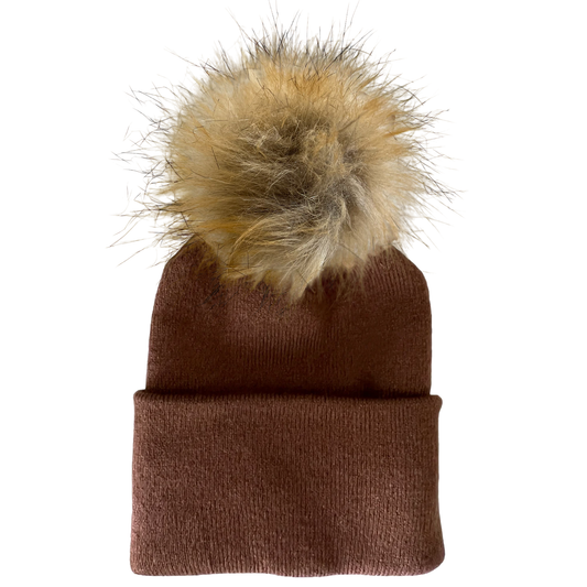 Baby's First Hat, Sandalwood Fur Pom