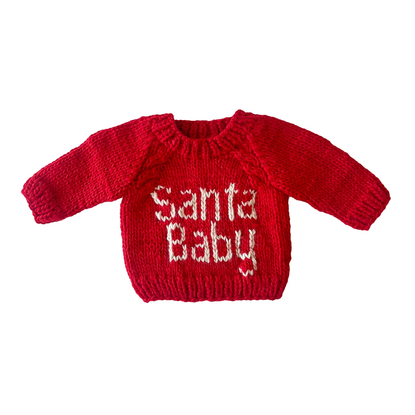 Santa Baby Crew Neck Knit Sweater, Red
