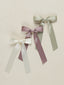 Satin Ribbon Bow, Ivory, Lavender, Sage