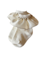 Satin Ruffle Socks, Ivory