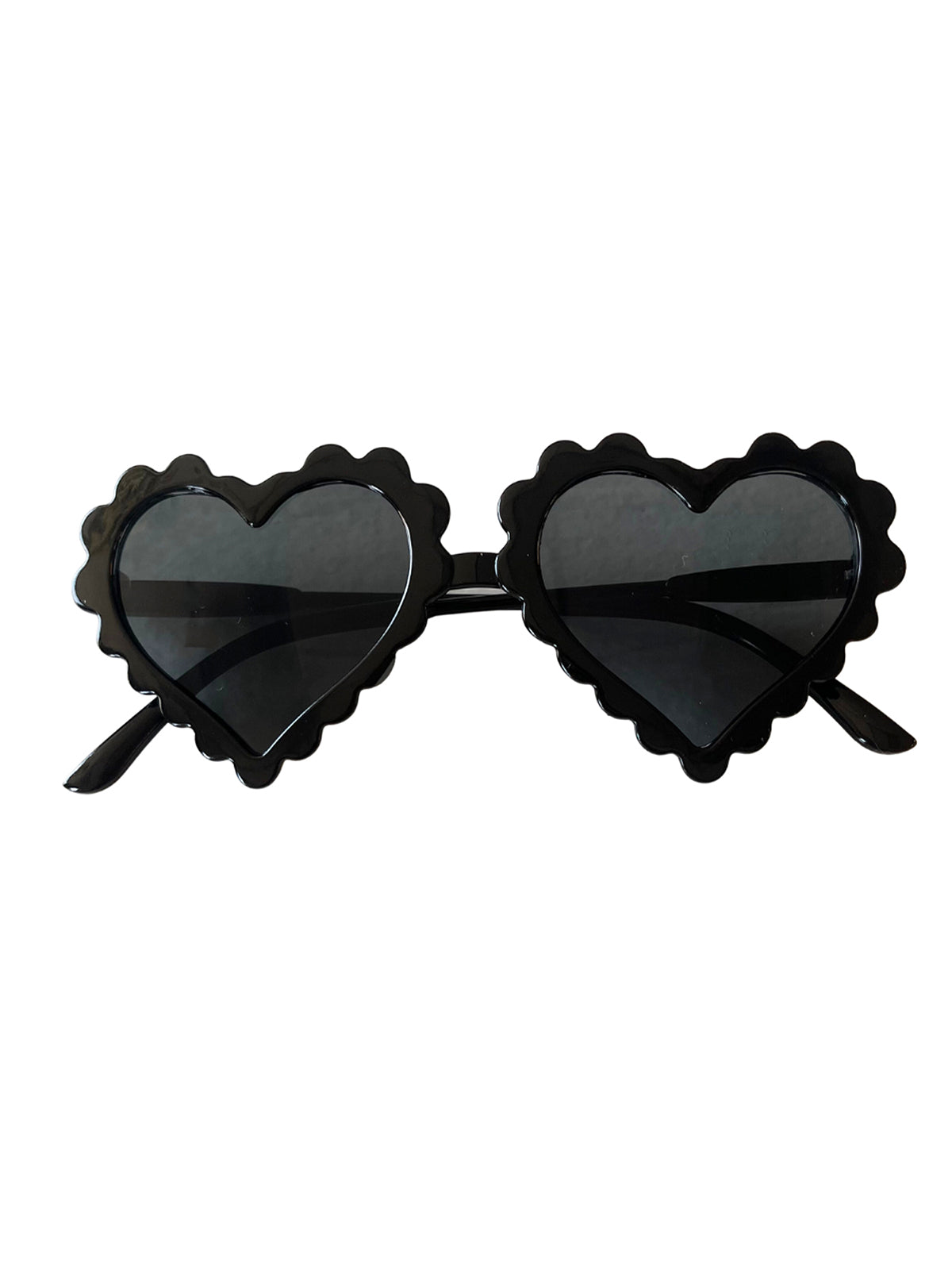 Kids Scallop Heart Sunglasses, Black