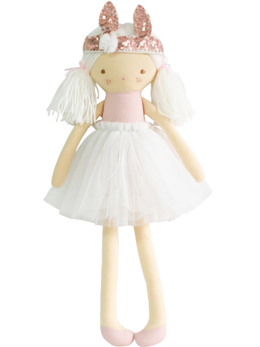 Sienna Bunny Crown Doll, Pale Pink