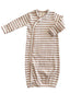 Tan Stripe / Organic Ribbed Gown