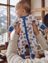 2-Way Zip Romper, Vintage Ski Patches