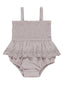 Smocked Skirted Romper, Lavender