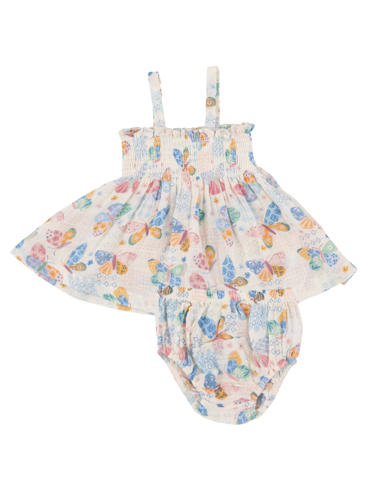 Smocked Top & Bloomer, Butterfly Patch