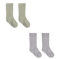 Socks Set of 2, Sage + Periwinkle