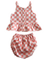 Sorbet Checkerboard / Organic Peplum Set