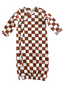 Stracciatella Checkerboard / Organic Gown