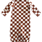 Stracciatella Checkerboard / Organic Gown