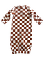 Stracciatella Checkerboard / Organic Gown