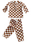 Stracciatella Checkerboard / Organic Wells Top + Pant Set