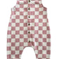 Strawberry Shortcake Checkerboard / Organic Bay Jumpsuit