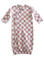 Strawberry Shortcake Checkerboard / Organic Gown