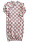 Strawberry Shortcake Checkerboard / Organic Gown