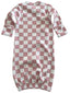 Strawberry Shortcake Checkerboard / Organic Gown