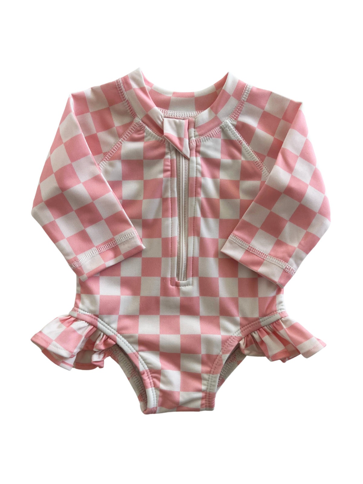 Strawberry Shortcake Checkerboard / Skipper Rashguard Swimsuit / UPF 50+