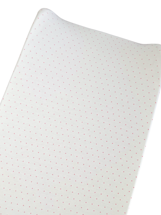 Stretch Changing Pad Cover, Pink Polka Dot