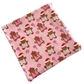 Stretch Swaddle Blanket, Gingerbread Friends Pink