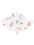 Dog-patterned sun hat with a wide brim, featuring various playful dog illustrations.