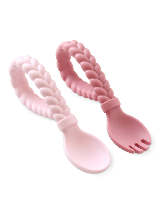 Sweetie Spoon & Fork Set, Pink