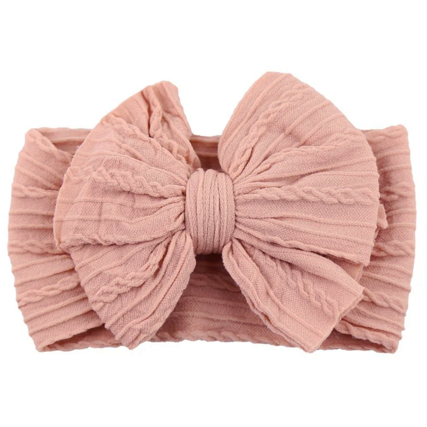 Cable Bow, Tan Pink