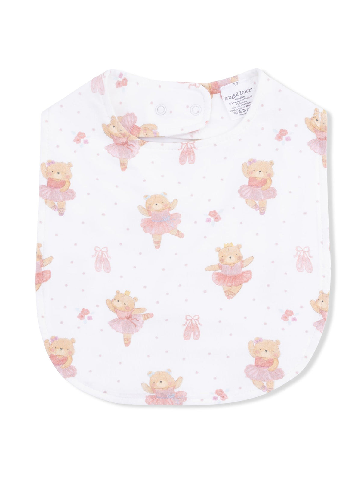Bibs featuring adorable ballet bears in tutus, perfect for infants and toddlers.