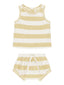 Terry Tank + Short Set, Yellow Stripe