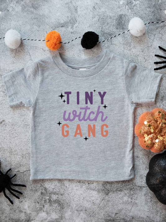 Tiny Witch Gang Toddler Tee, Heather Grey