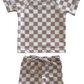 Tiramisu Checkerboard / Cove Rashguard Set / UPF 50+