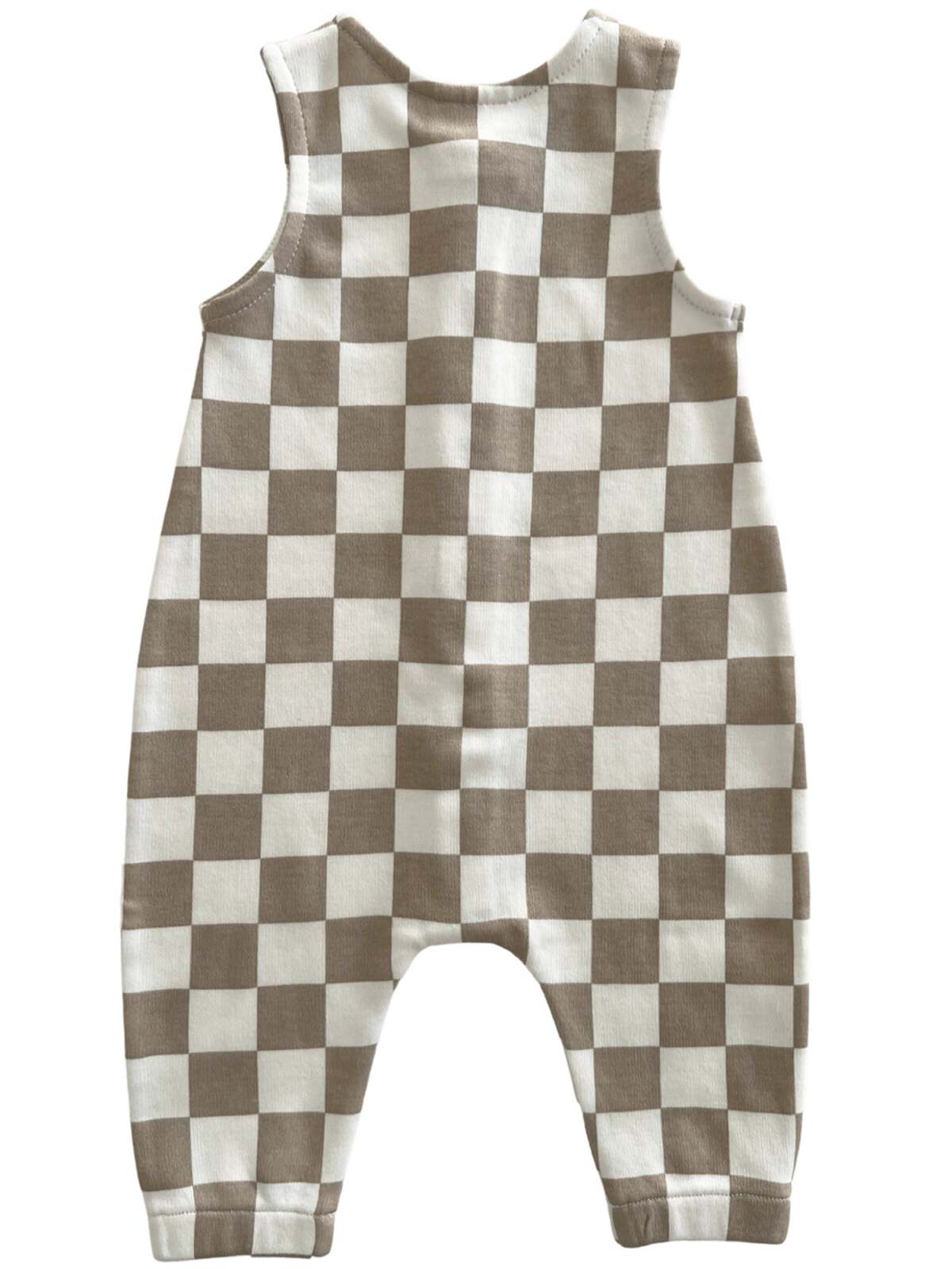 Tiramisu Checkerboard / Organic Bay Jumpsuit