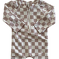 Tiramisu Checkerboard / Sonny Rashguard Swimsuit / UPF 50+