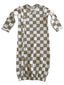 Tiramisu Checkerboard / Organic Gown