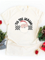 Tis The Season Santa Women's Graphic Tee, Cream