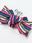 Top Knot Headband, Blue Shimmer Stripes