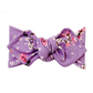 Top Knot Headband, Lavender Floral