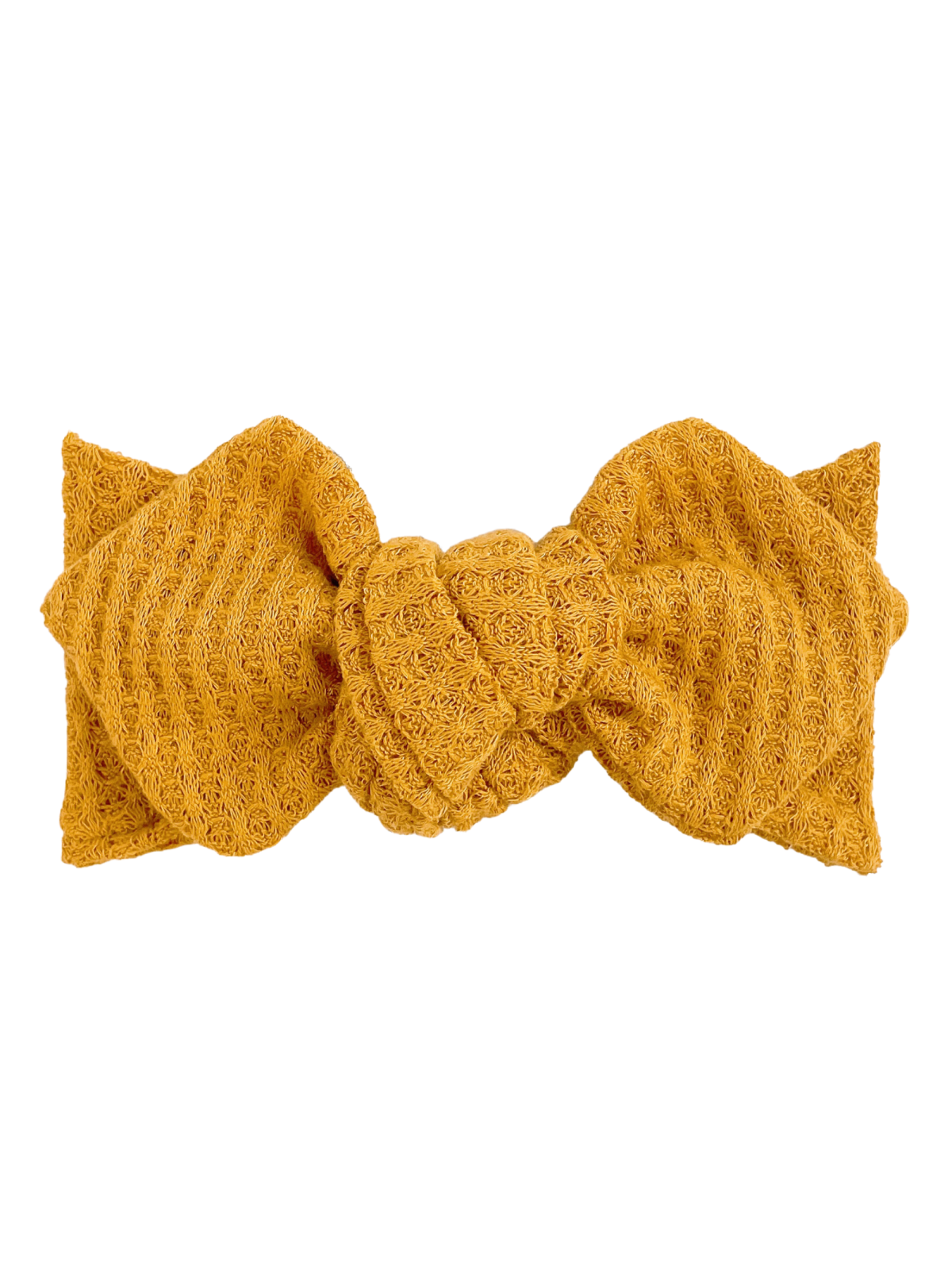 Top Knot Headband, Waffle Mustard
