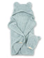 Hooded Towel + Wash Mitt Set, Fog