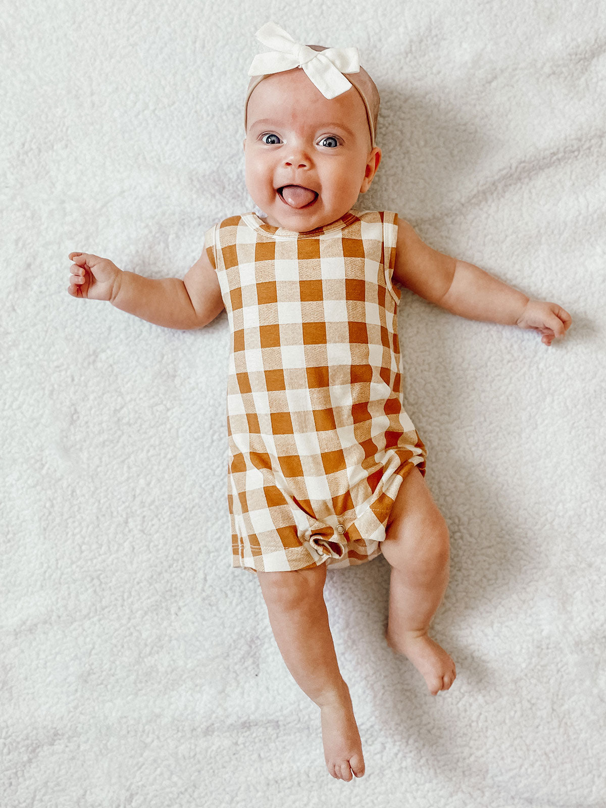 Shortie Romper, Tuscany Plaid – SpearmintLOVE - Main Image
