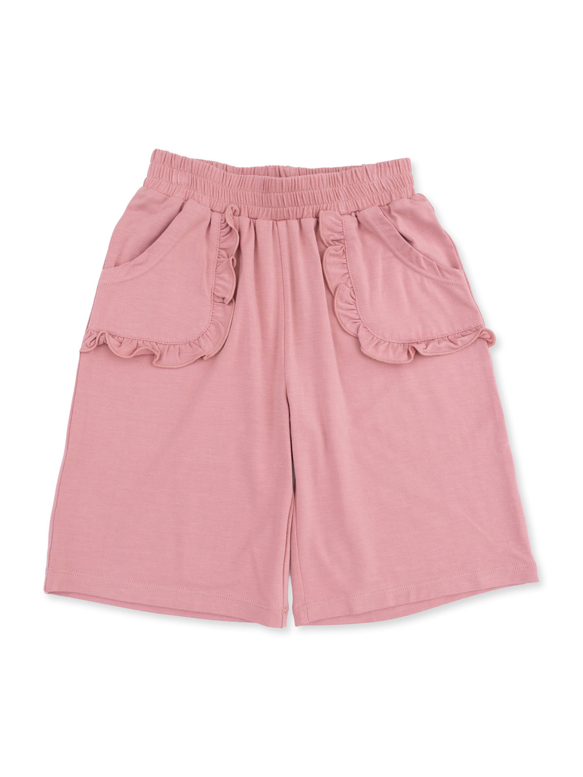 Wide Leg Pant w/ Ruffle Pocket, Rose Tan