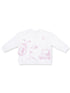 Drop Sleeve Sweatshirt, White/Pink Golf