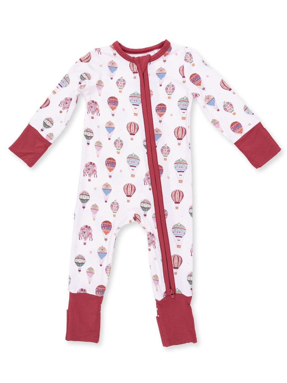 2-Way Zip Romper, Hot Air Balloon