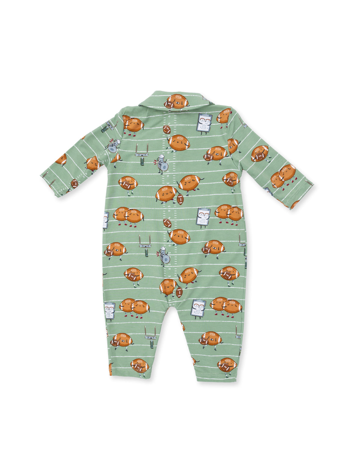 Polo Romper, Footballs Playing Football