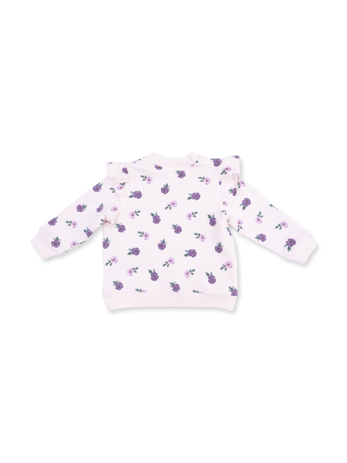 V-Ruffle Sweatshirt, Violetta Floral