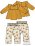 Long Sleeve Ruffle Tunic & Smocked Waist Pant, Baby Sunflower