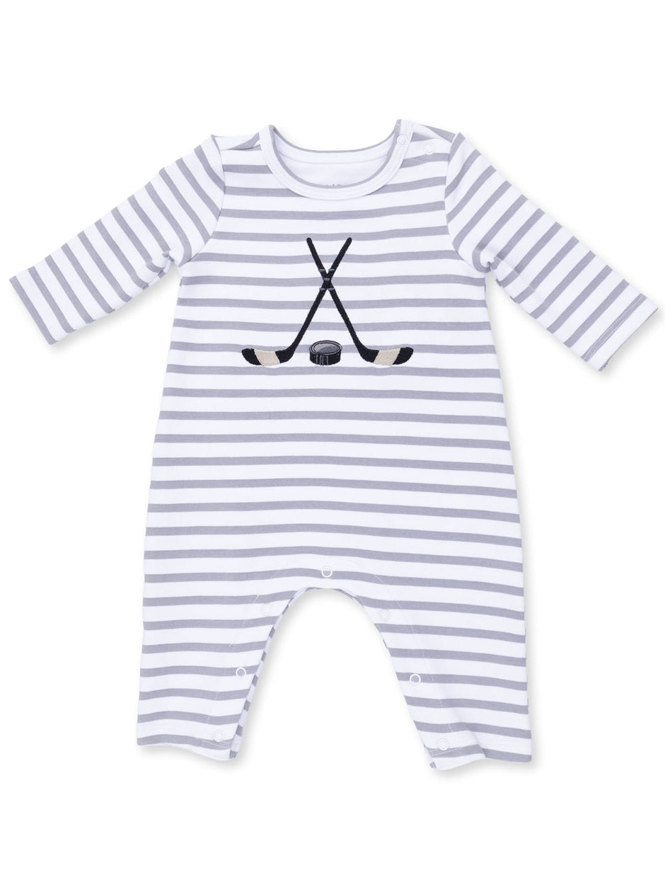 Snap Shoulder Romper, Hockey