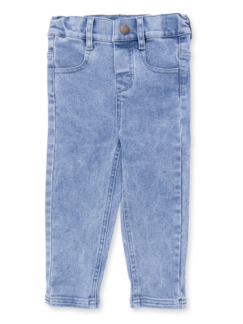 Adjustable Pants, Old School Blue Stretch Denim