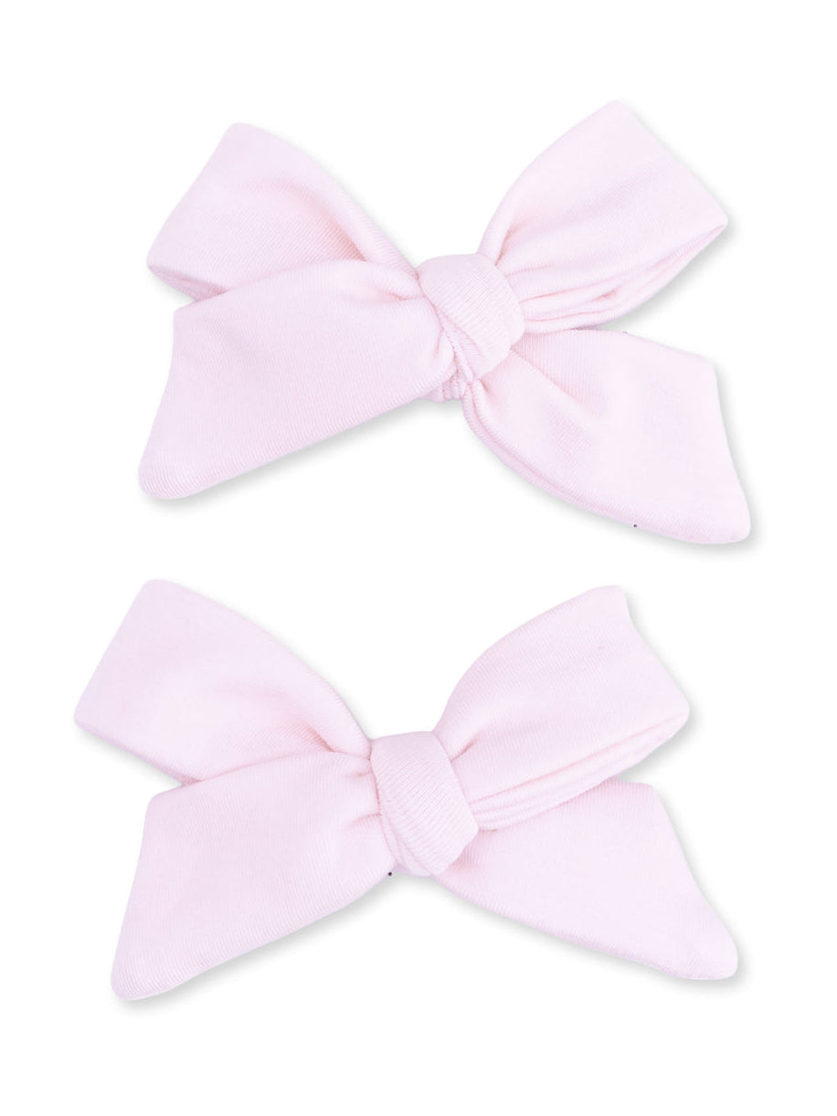 2-Pack Hair Bows w/Clips, Pink A Boo