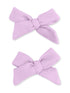 2-Pack Hair Bows w/Clips, Winsome Orchid Ribbed